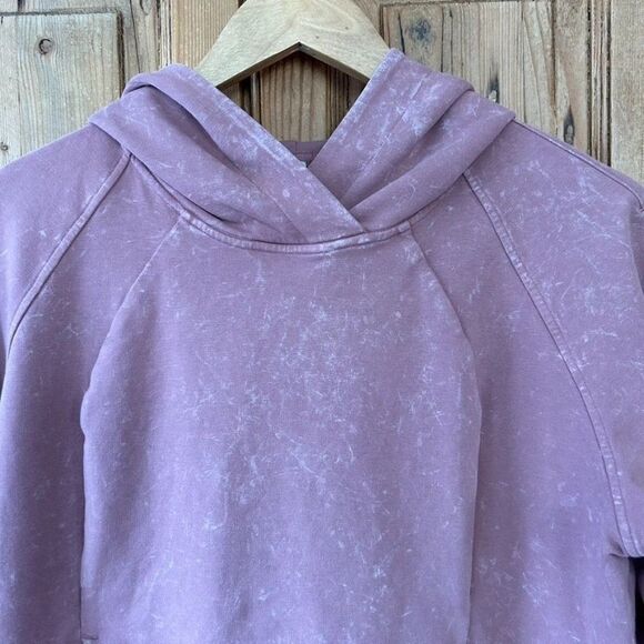 Lululemon Women's Size 4 Scuba Pullover Washed Quicksand Pink Purple Hoodie Hood - Picture 2 of 11